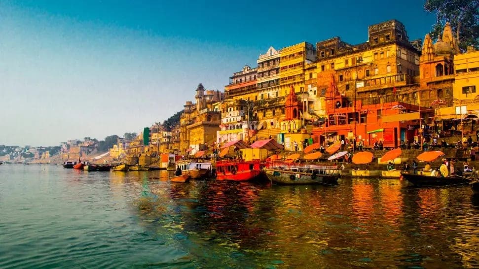Glowing diya and ghat atmosphere for Ayodhya and Kashi yatra